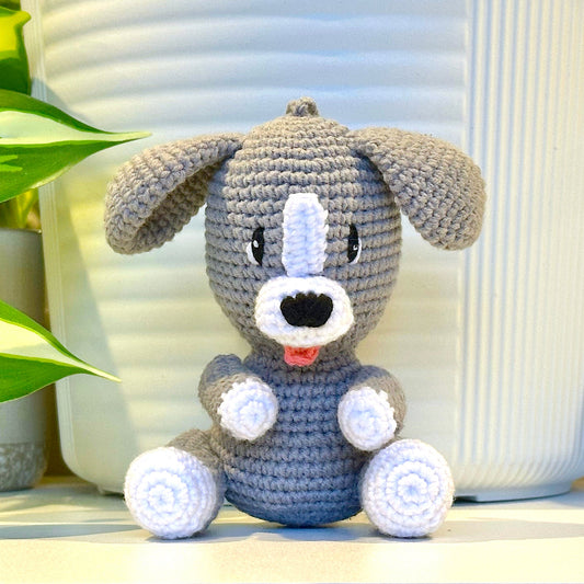 Sitting Dog Crochet Plushie