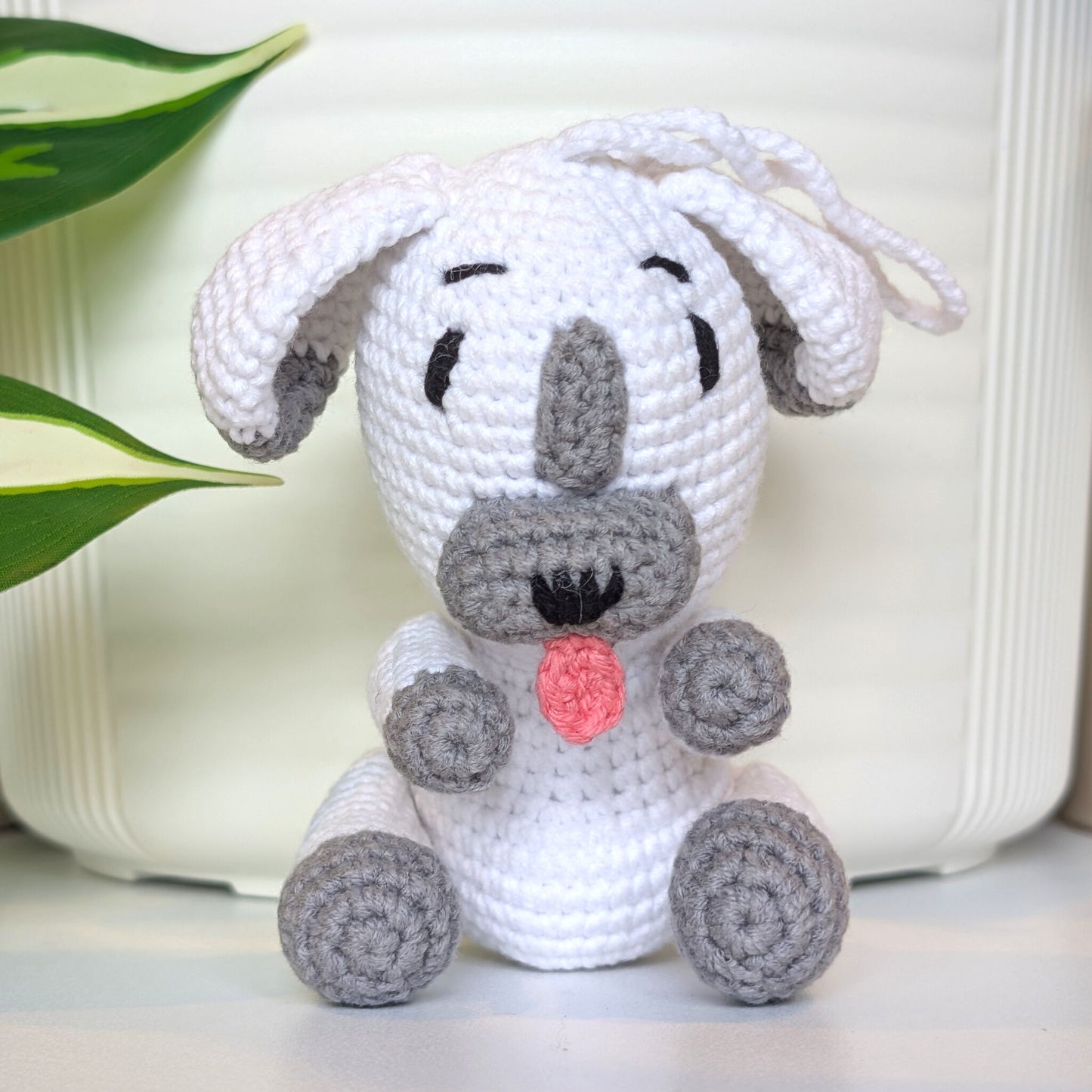 Sitting Dog Crochet Plushie