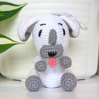 Sitting Dog Crochet Plushie