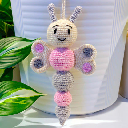 Dragonfly Amigurumi - M (Cream Pastel) - Crochet Plushie
