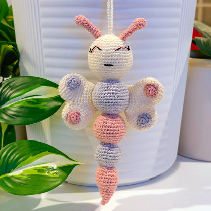 Dragonfly Amigurumi - M (Cream Pastel) - Crochet Plushie