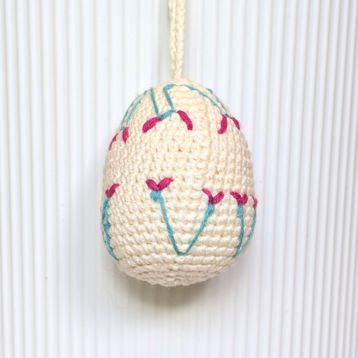 Embroidered Eggs - Crochet Plush Charm