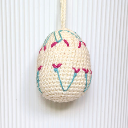 Embroidered Eggs - Crochet Plush Charm
