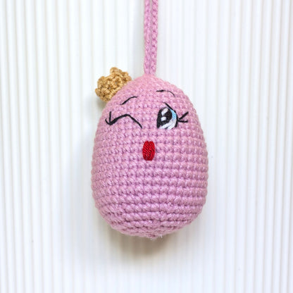 Embroidered Eggs - Crochet Plush Charm