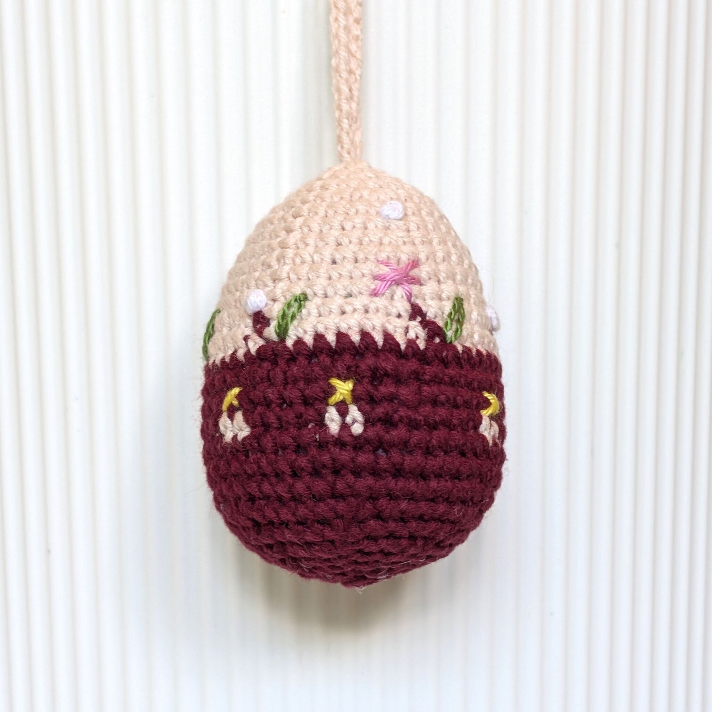 Embroidered Eggs - Crochet Plush Charm