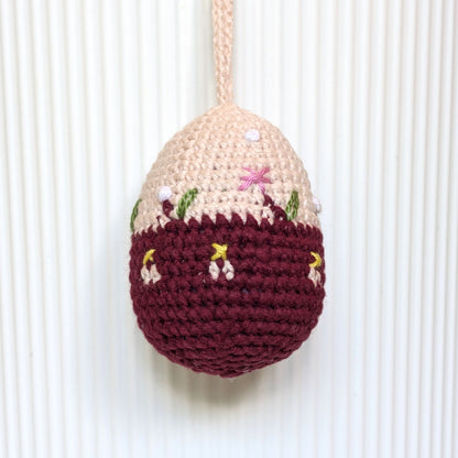 Embroidered Eggs - Crochet Plush Charm