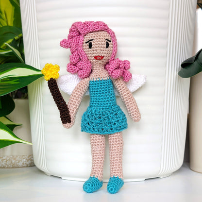 Fairy with a Wand Amigurumi - Handmade Crochet Doll