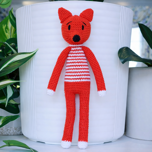 Fox Standing Amigurumi - Handmade Crochet Plushie