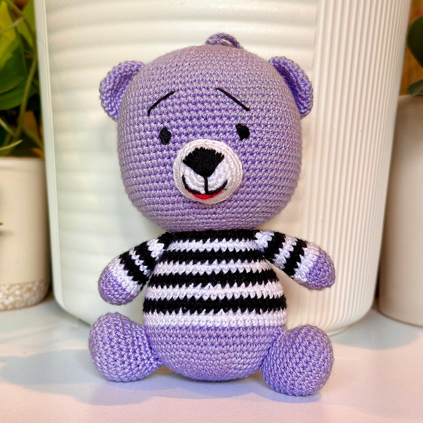 Bear in Stripes - Purple