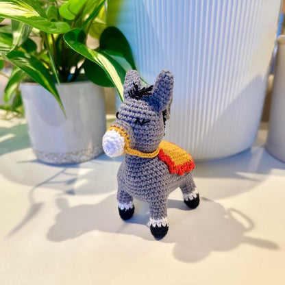 Donkey Amigurumi - Mini/Small - Crochet Plush Charm
