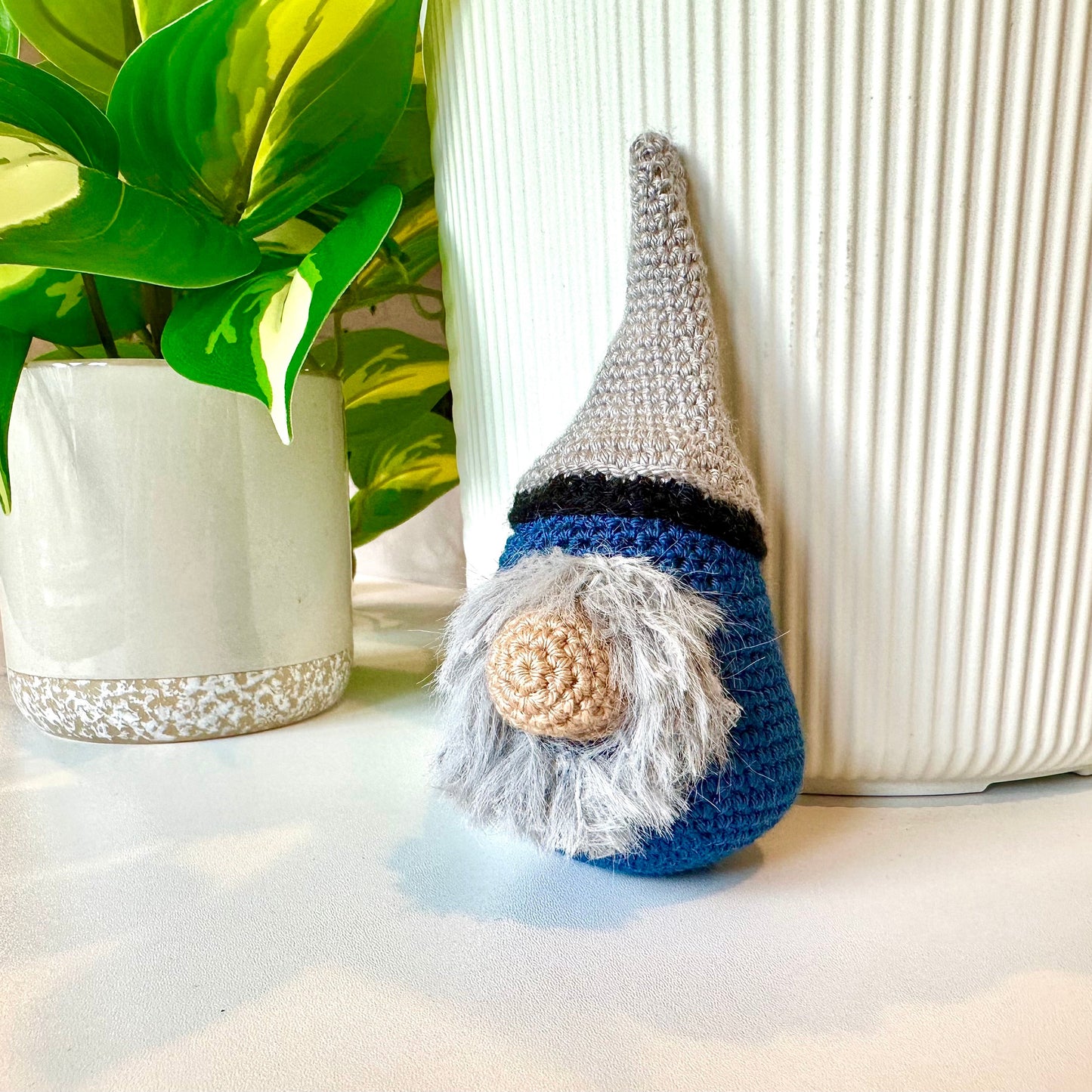 Nordic Farmstead Gnome - Handmade Amigurumi Figurine