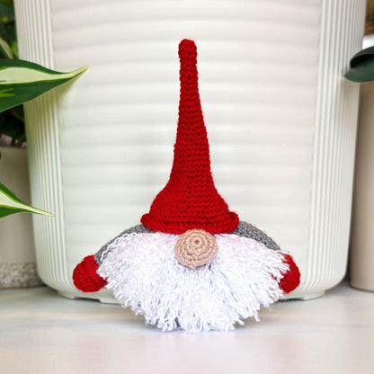 Holiday Scandi Gnome - Handmade Crochet Plush Figurine