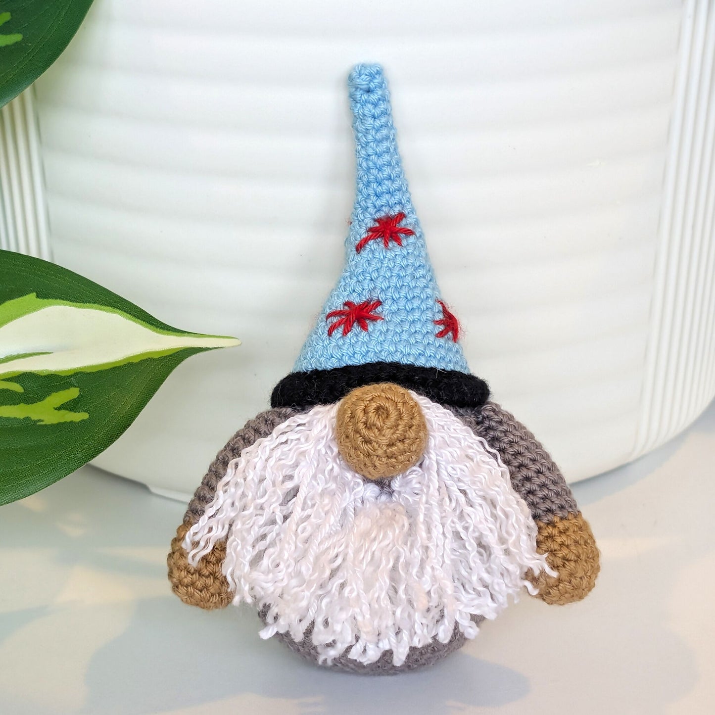 Holiday Scandi Gnome - Handmade Crochet Plush Figurine