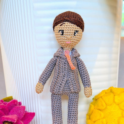 Petite Groom Doll Amigurumi - Crochet Figurine
