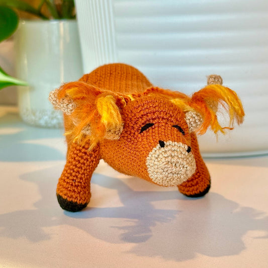 Highland Cow Amigurumi - Handmade Crochet Plushie