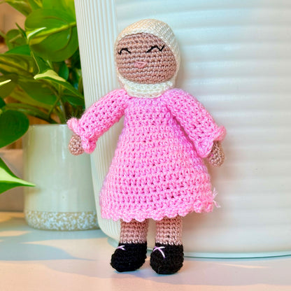 Doll in Hijab Amigurumi - Handmade Crochet Plush Figurine