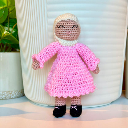 Doll in Hijab Amigurumi - Handmade Crochet Plush Figurine