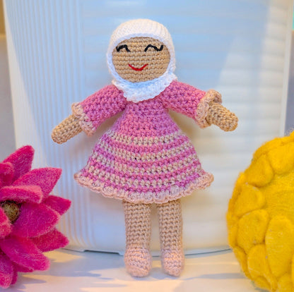 Doll in Hijab Amigurumi - Handmade Crochet Plush Figurine