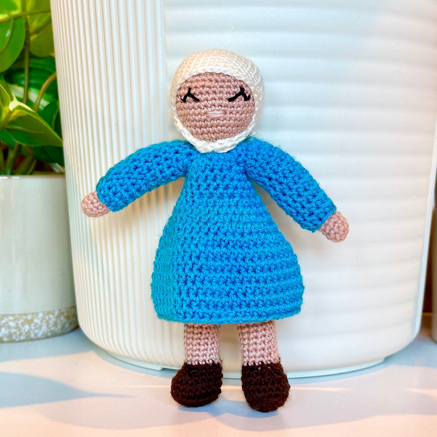 Doll in Hijab Amigurumi - Handmade Crochet Plush Figurine