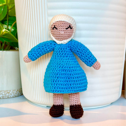 Doll in Hijab Amigurumi - Handmade Crochet Plush Figurine