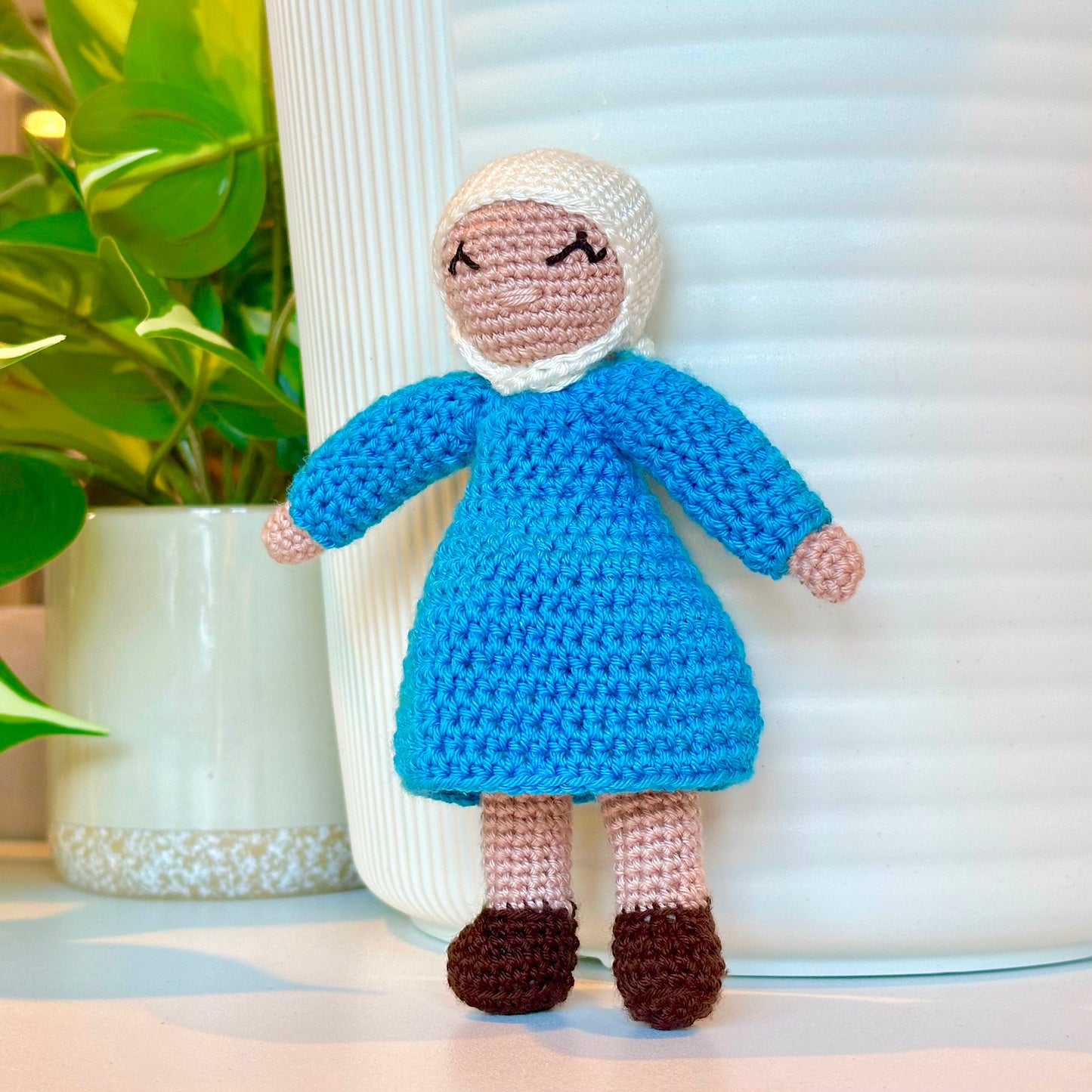 Doll in Hijab Amigurumi - Handmade Crochet Plush Figurine