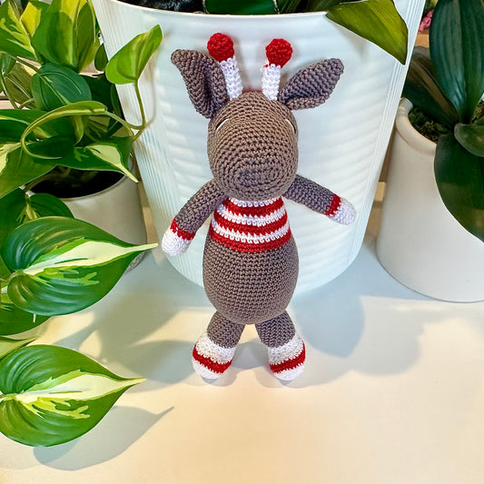 Hippo Standing Amigurumi - MD-LG Handmade Crochet Plushie