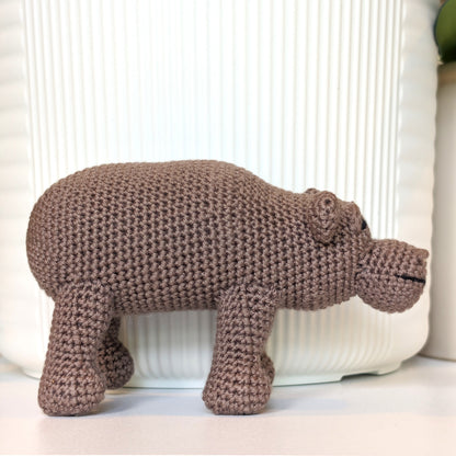 Hippo Amigurumi - New - Handmade Crochet Plush