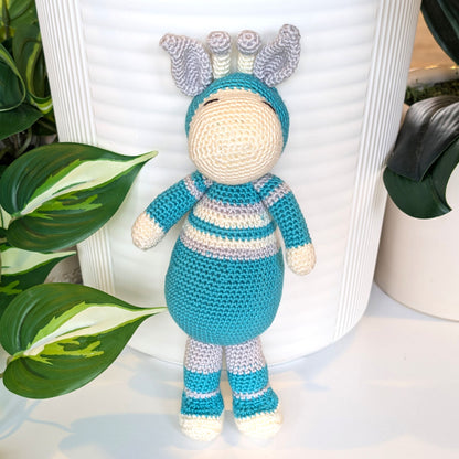 Hippo Standing Amigurumi - MD-LG Handmade Crochet Plushie