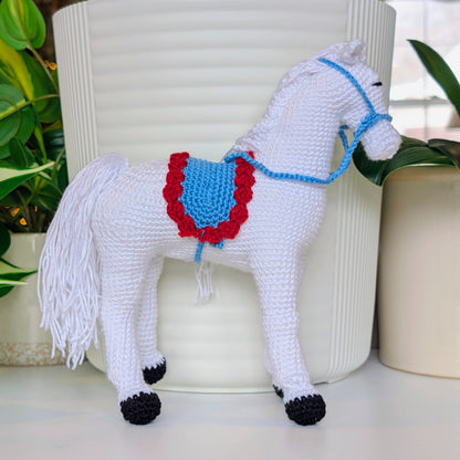 Horse Amigurumi (Contrast Trim Saddle) - Crochet Plushie