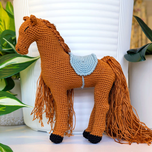 Horse Crochet Plush - Ginger Brown