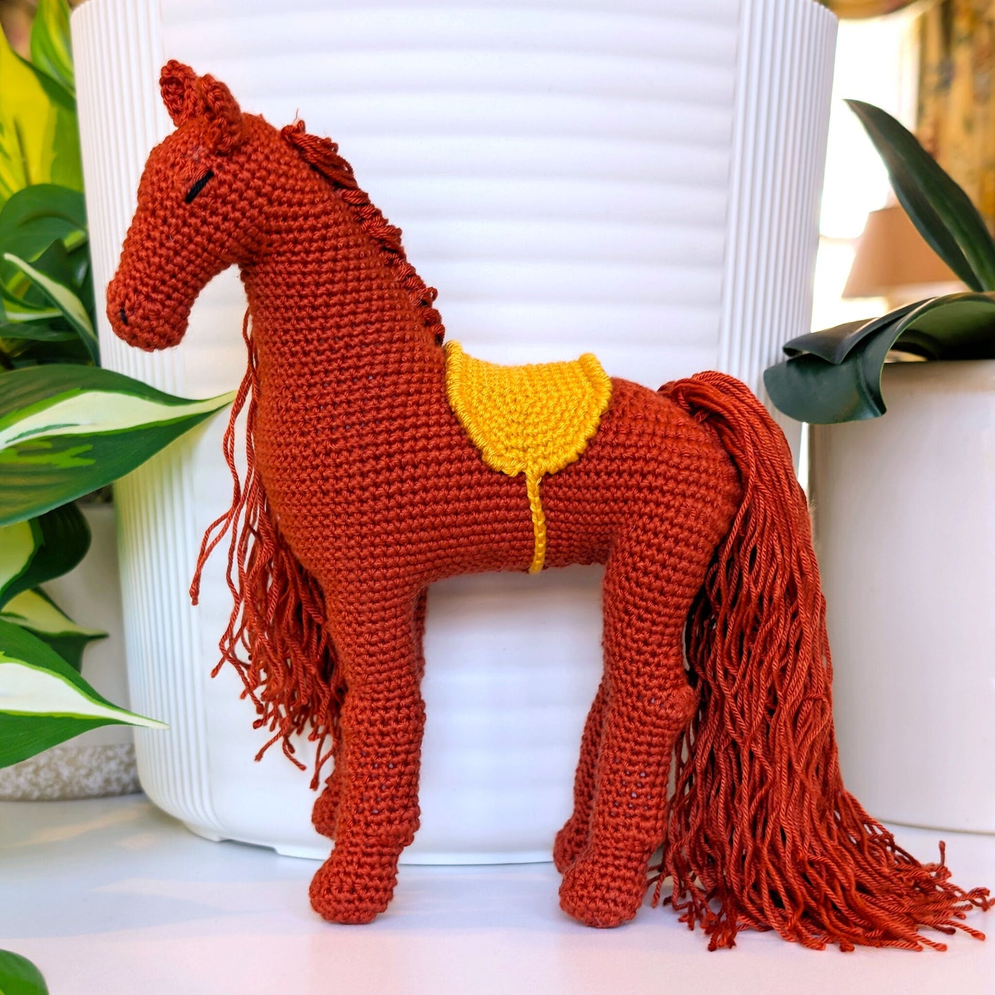 Horse Crochet Plush - Terracotta