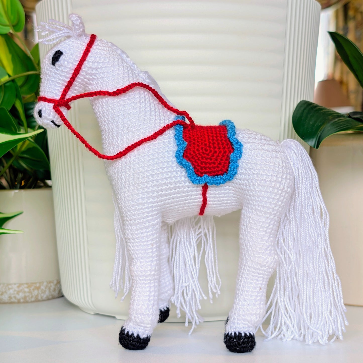 Horse Amigurumi (Contrast Trim Saddle) - Crochet Plushie