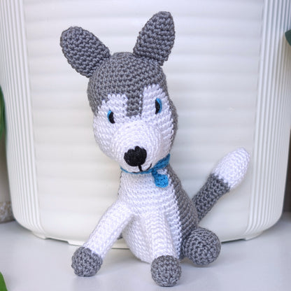 Husky Dog Crochet Stuffed Plushie