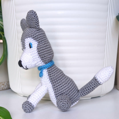 Husky Dog Crochet Stuffed Plushie