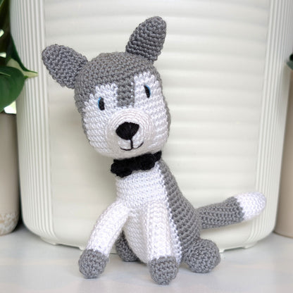 Husky Dog Crochet Stuffed Plushie