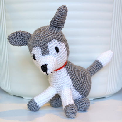 Husky Puppy Dog Amigurumi - Handmade Crochet Plushie