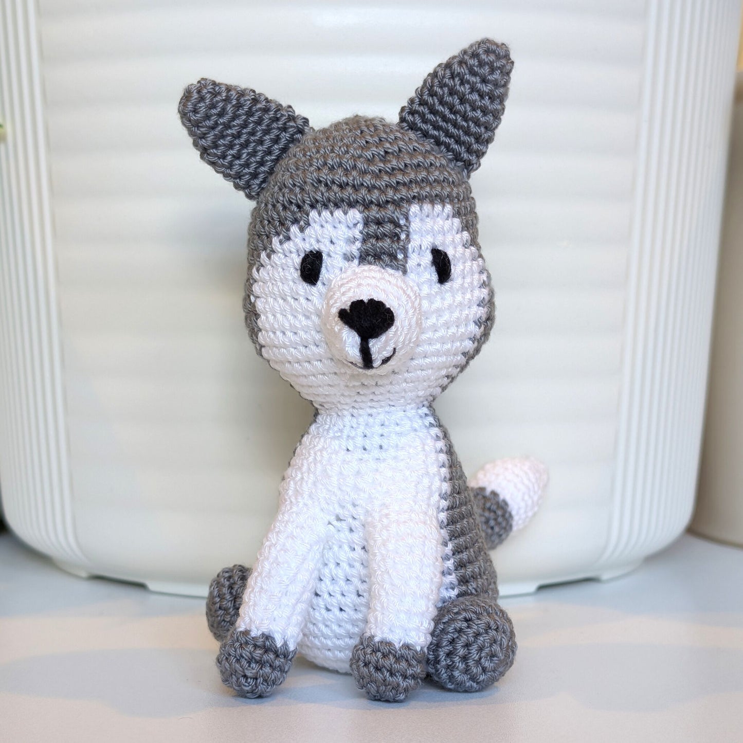 Husky Puppy Dog Amigurumi - Handmade Crochet Plushie