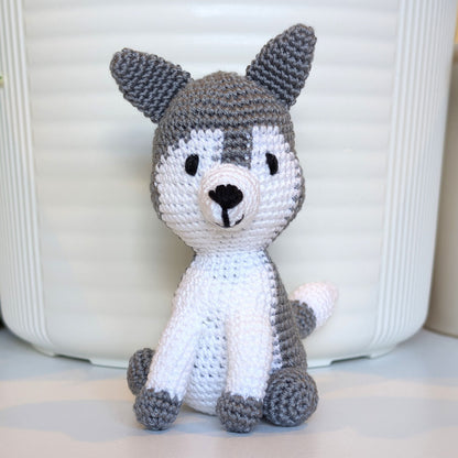 Husky Puppy Dog Amigurumi - Handmade Crochet Plushie