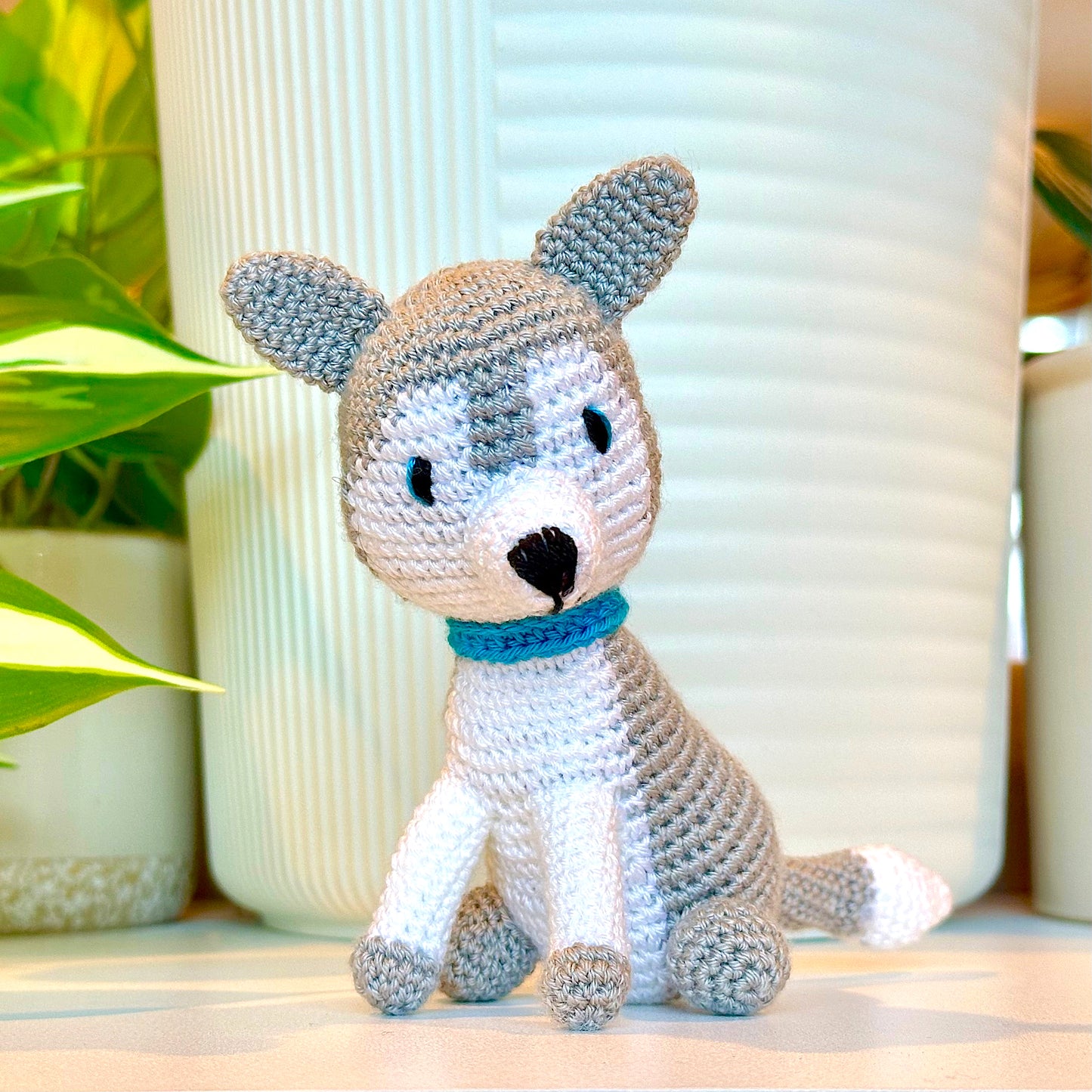 Husky Puppy Dog Amigurumi - Handmade Crochet Plushie