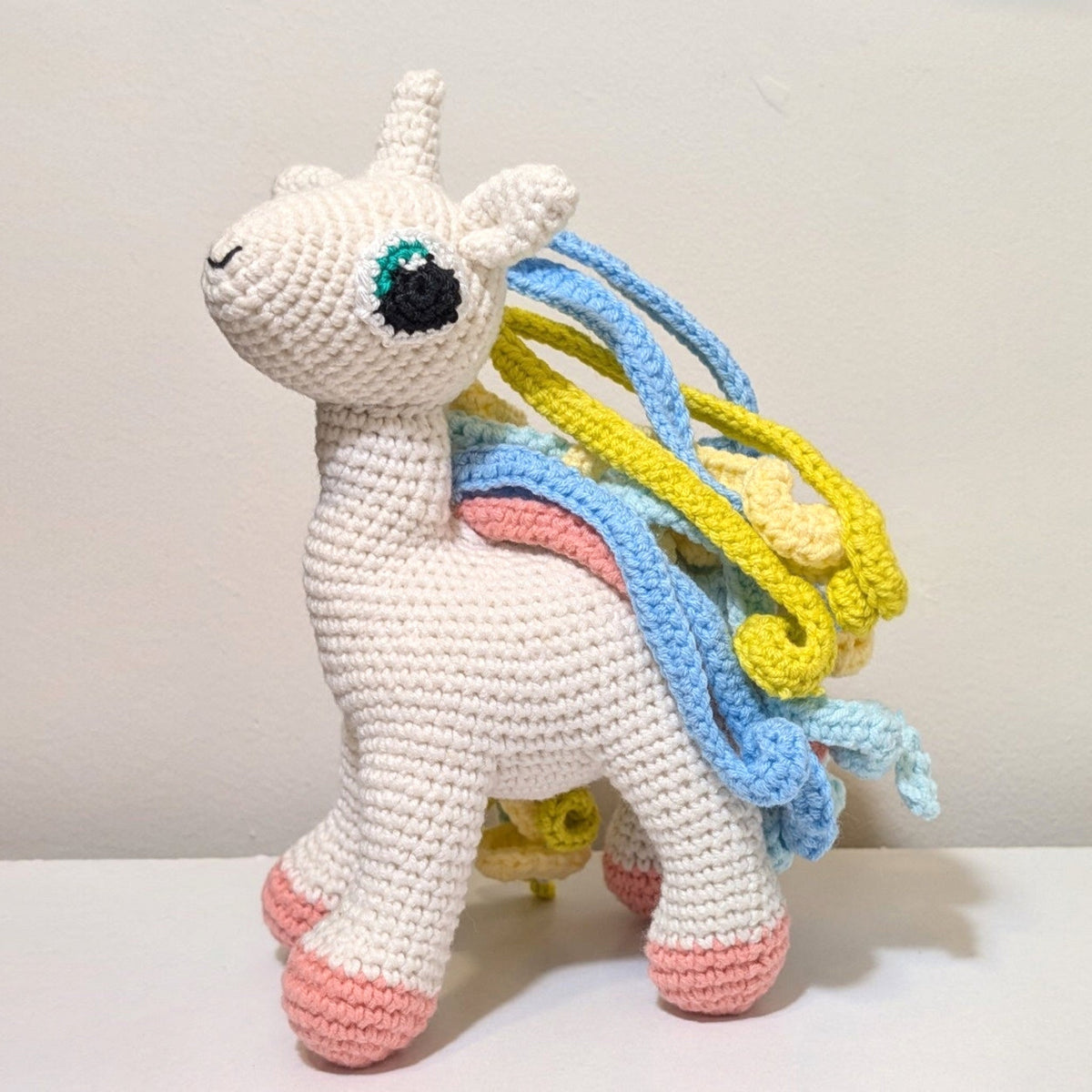 Unicorn (Pink Foot) - Large - Amigurumi Crochet Plushie