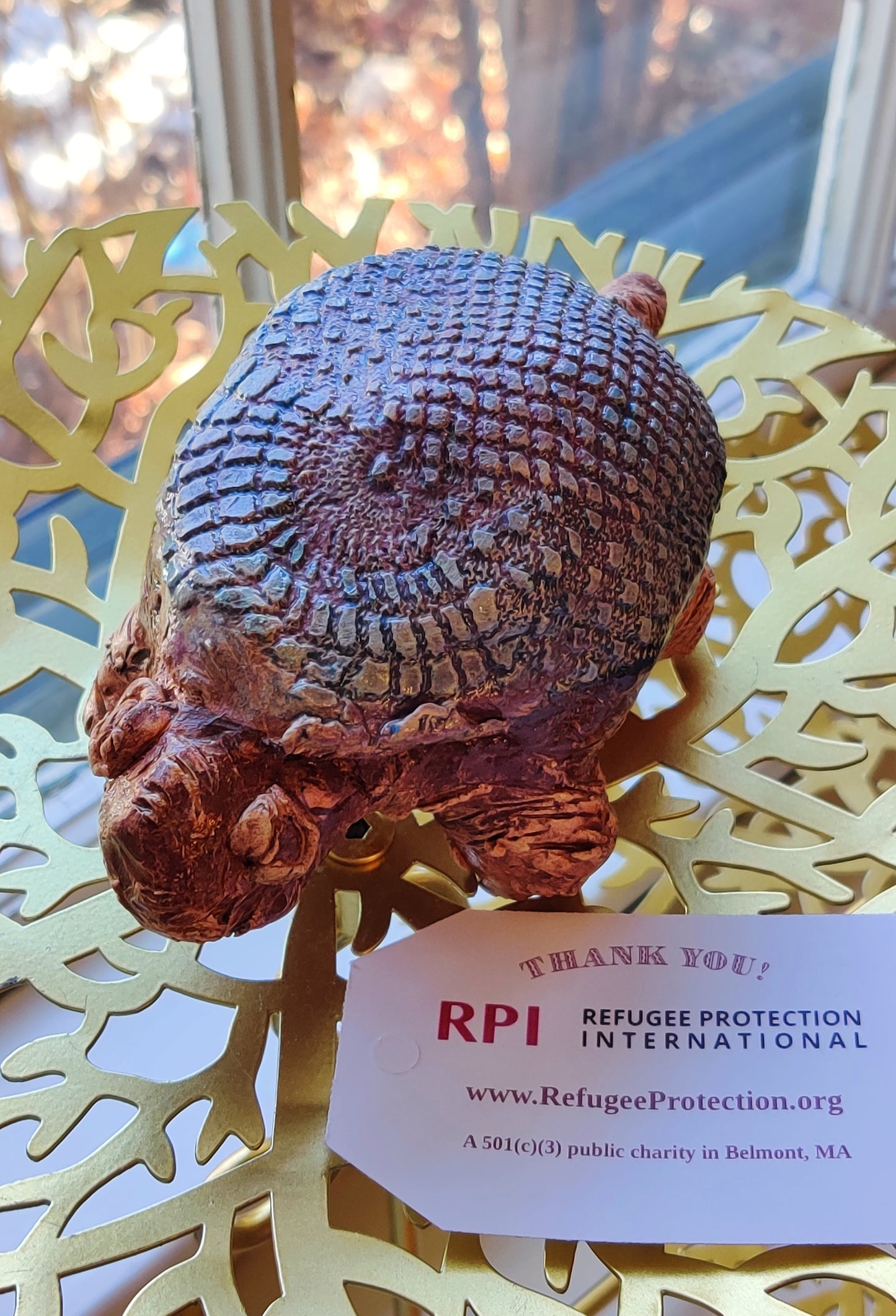 Tortoise Clay Figurine - Scaled Shell