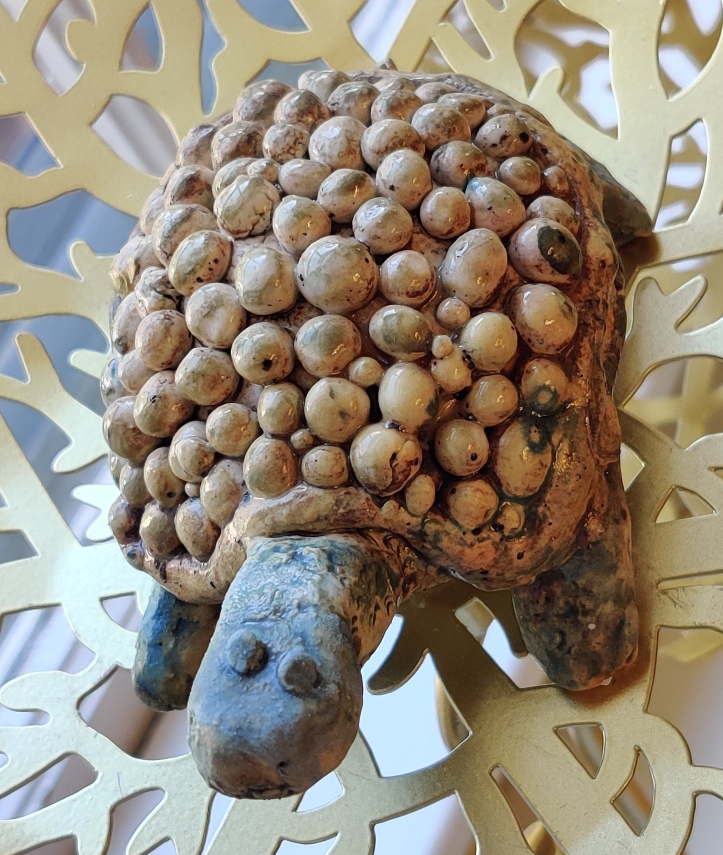 Tortoise Clay Figurine - Rustic