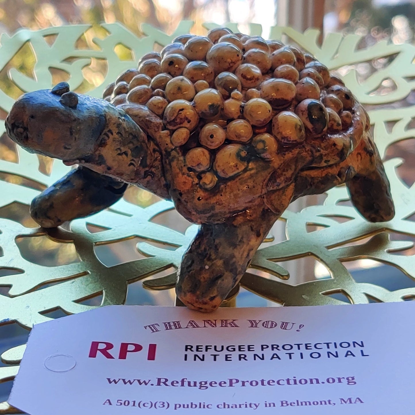 Tortoise Clay Figurine - Rustic