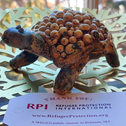 Tortoise Clay Figurine - Rustic