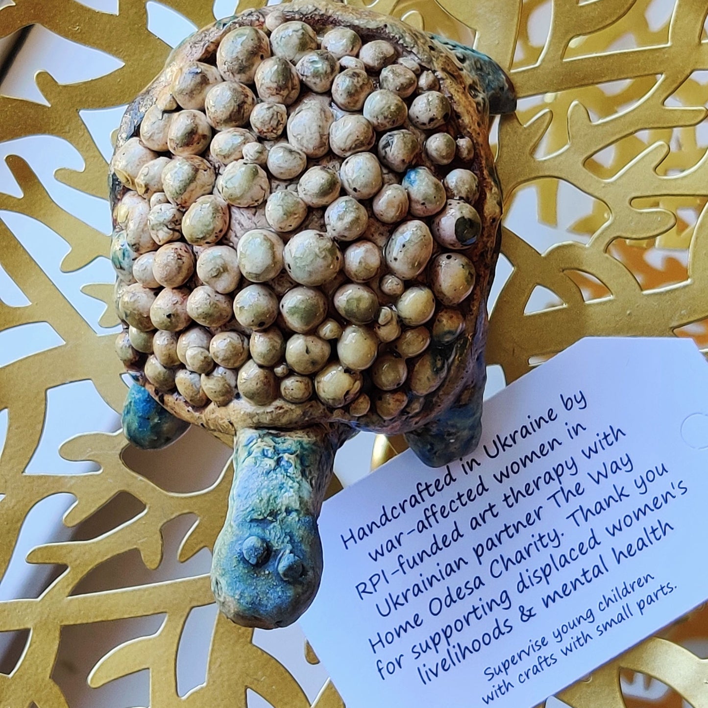 Tortoise Clay Figurine - Rustic