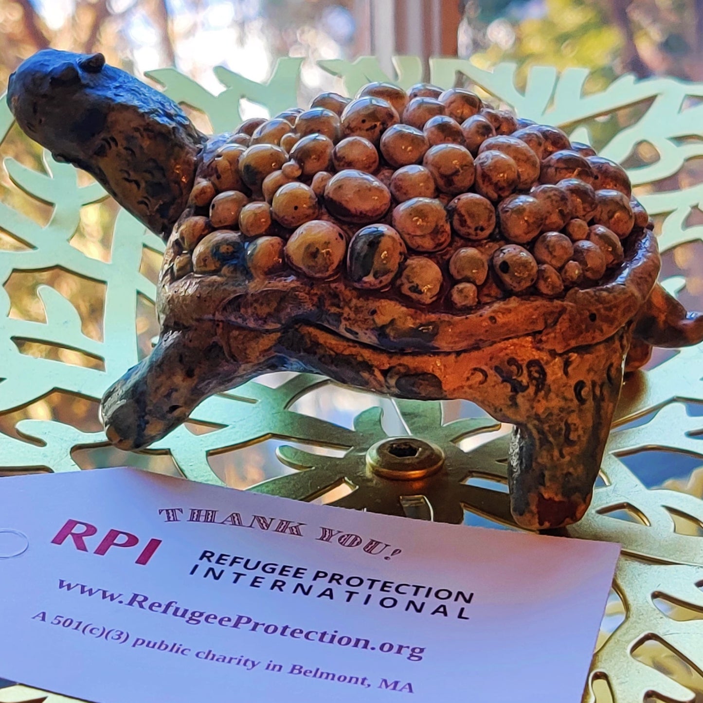 Tortoise Clay Figurine - Rustic