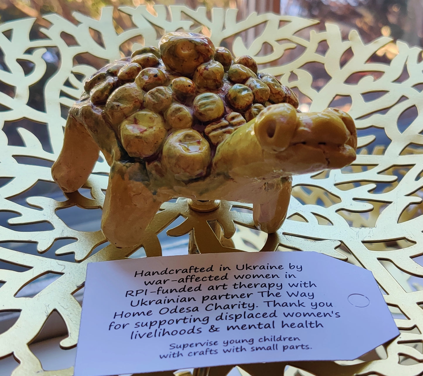 Tortoise Clay Figurine