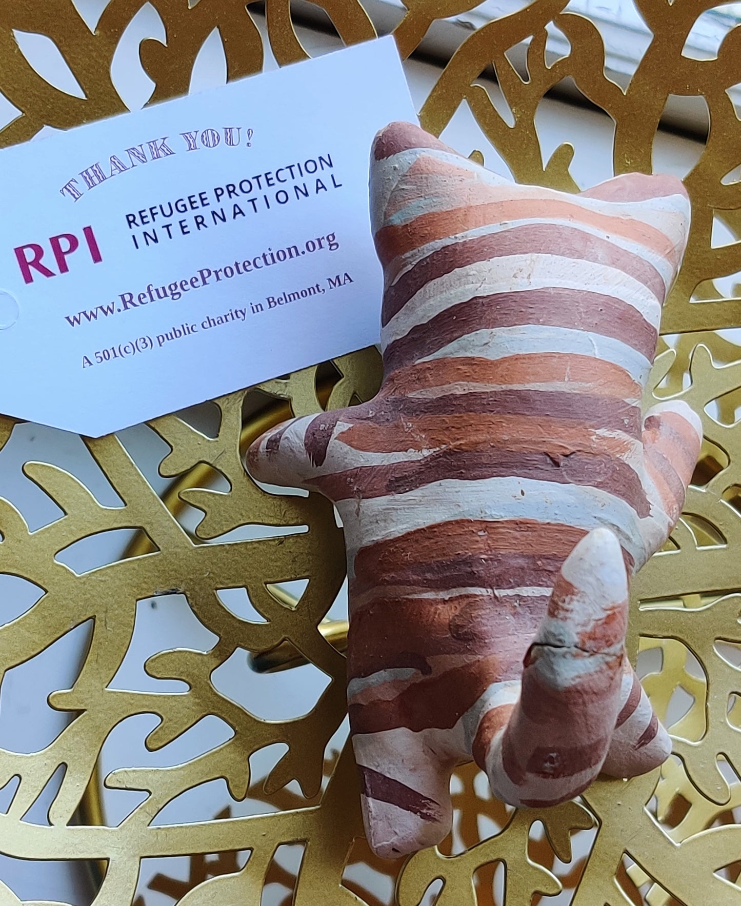 Cat in Stripes Figurine