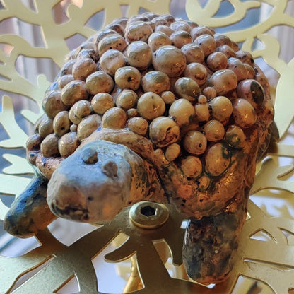 Tortoise Clay Figurine - Rustic