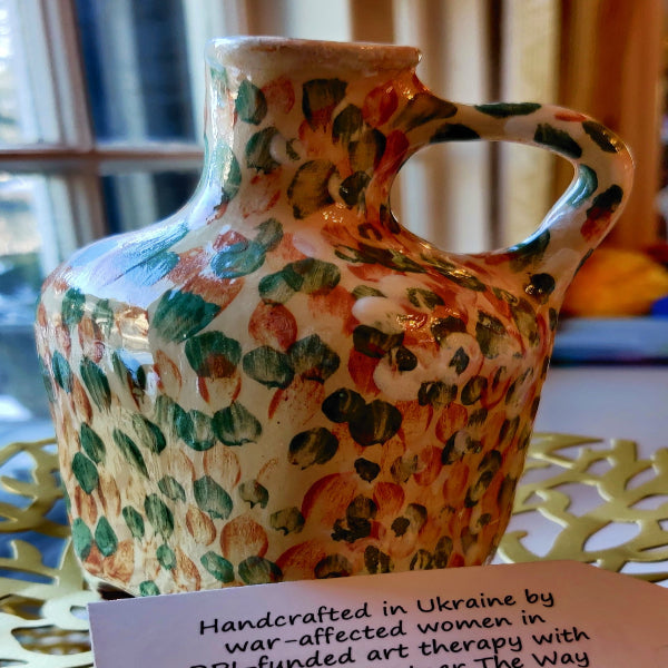 Flower Vase - Hand-Painted Clay Pottery